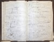 Open notebook pages filled with handwritten notes and sketches, illustrating the author's thought process or study materials relevant to the topic.
